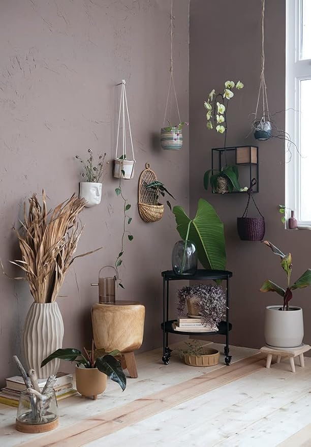 Bloomingville Hand-Woven Hanging Wicker Basket