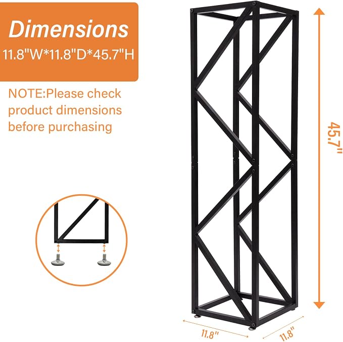YOHSNOR Indoor Firewood Rack - Adjustable Storage Holder for Fireplace & Outdoor Fire Pits - Durable Welded Joint, Easy Assembly, Multi-Space Decorative & Functional Log Rack - Ideal Stove Accessories