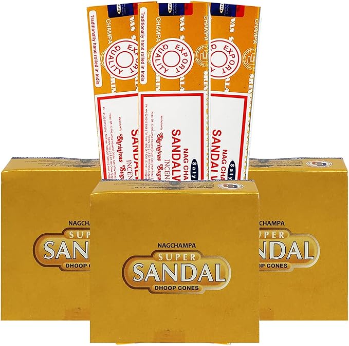 Sandalwood Incense Sticks and Cone Incense Holder Variety Pack Bundle insence insense insienso
