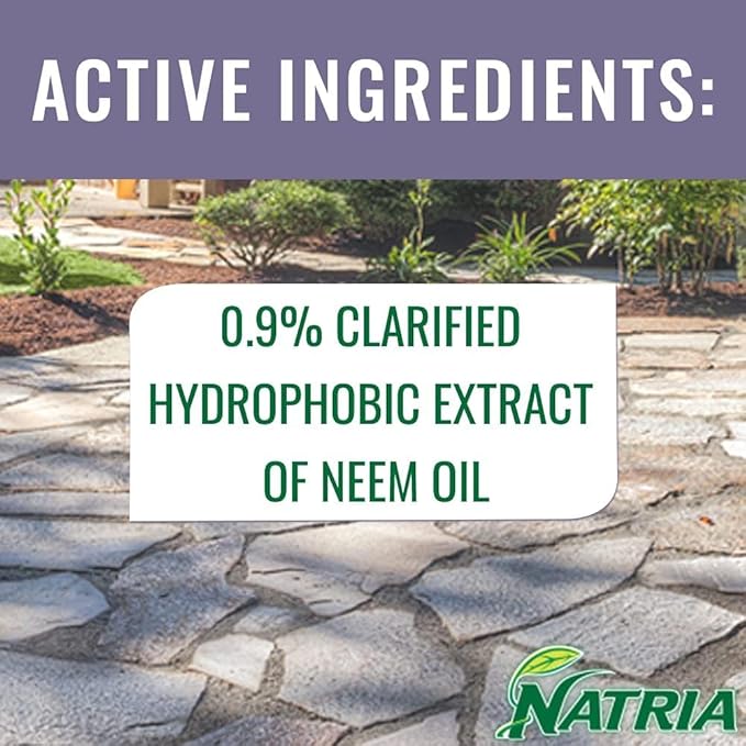 Natria Neem Oil Spray for Gardening - Ready-to-Use - Pest Control & Disease Control - Use for Houseplants and Home Gardens - 24 oz Bottle