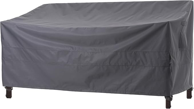 WJ-X3 Outdoor Loveseat Sofa Cover,Patio Couch Covers, 58W x 40D x 35H, Grey | Heavy Duty, Waterproof, High Wind Resistant Design, Patio Furniture Cover