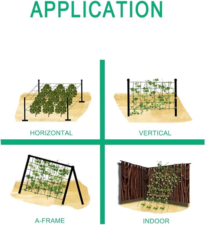 Heavy Duty Trellis Netting Roll - 67''x328' Plastic Plant Trellis Net for Climbing Plants