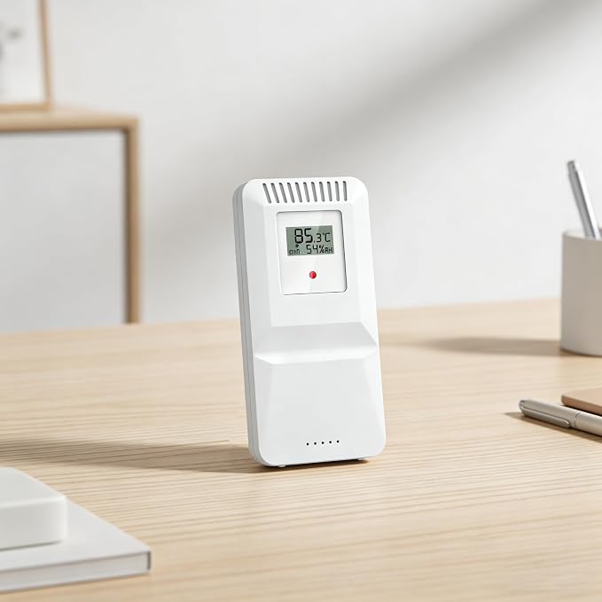 Digital Indoor Outdoor Wireless Remote Sensor, High Precision Temperature and Humidity Meters, Sutible for Weather Station with Rain Gauge : 5087-3, 5065-3A, and 5065-3S