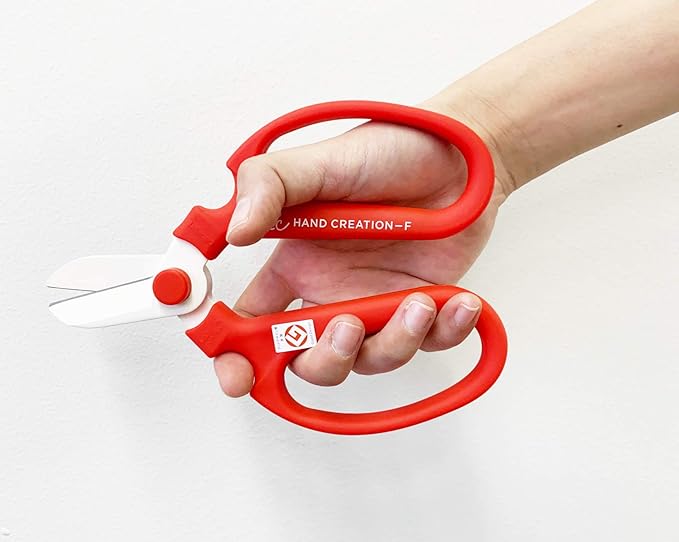 Flower Scissors Hand Creation F-170 (Red)