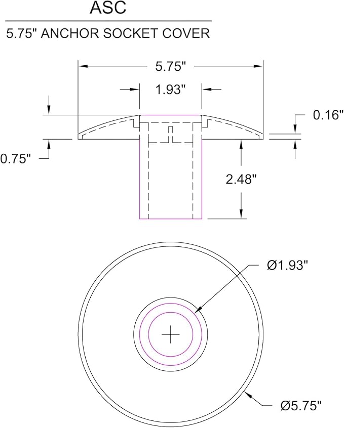 Covers for Pool Anchor Sockets (Set of 2 Units). (White)