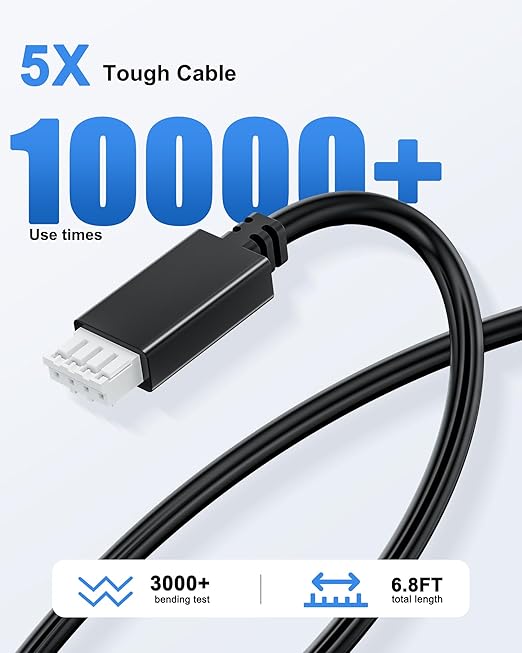 Cable Replacement for Victron Energy VE.Direct Cable, 6.8FT Length Cord Compatible with VE.Direct Port for VE GX Device and Smart Charger, SmartSolar Charge Controller, DC/DC Battery Charger.
