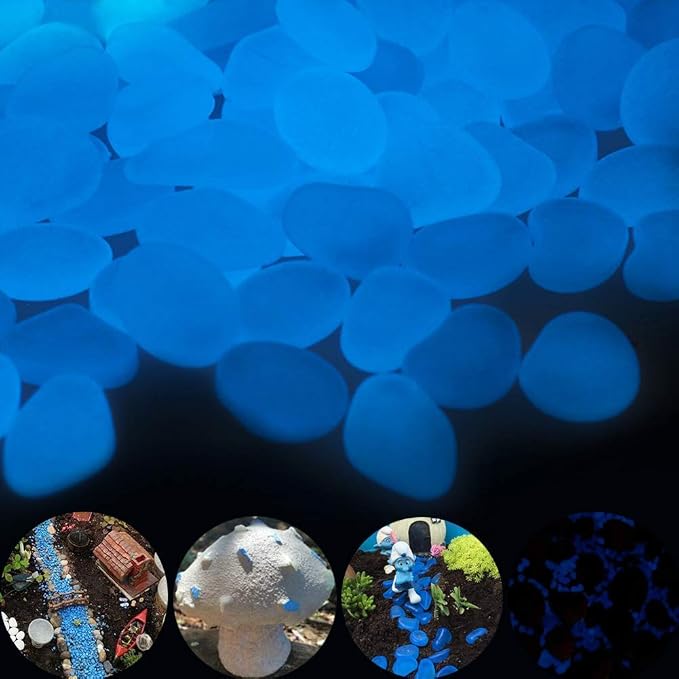 GLOCARNIVAL Glow in the Dark stars-826pcs and Glow stones-300pcs