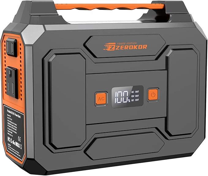 Portable Power Station Generator 100W External Lithium Battery Pack with USB-C, 110V Power Pack with AC Outlet Power Bank Generator for Camping Home RV Vanlife