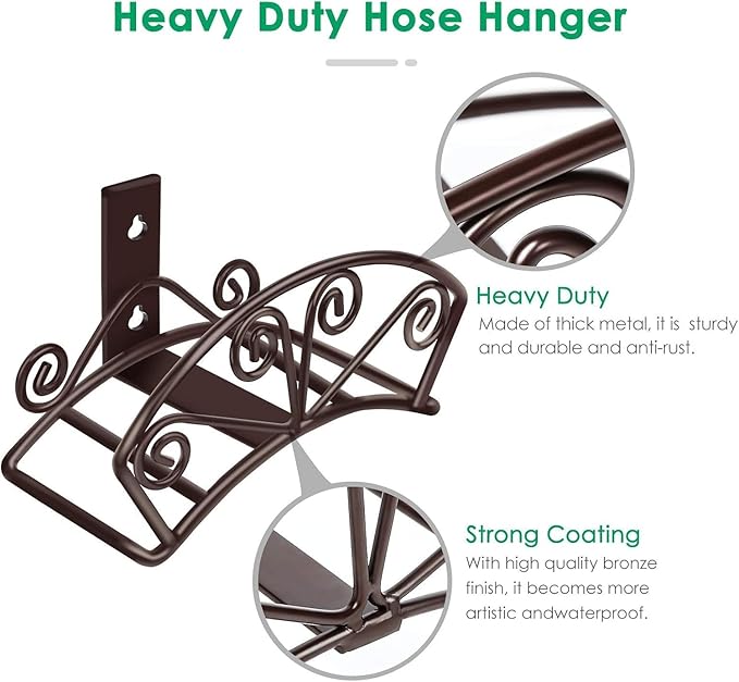 TomCare Garden Hose Holder Heavy Duty Water Hose Holder