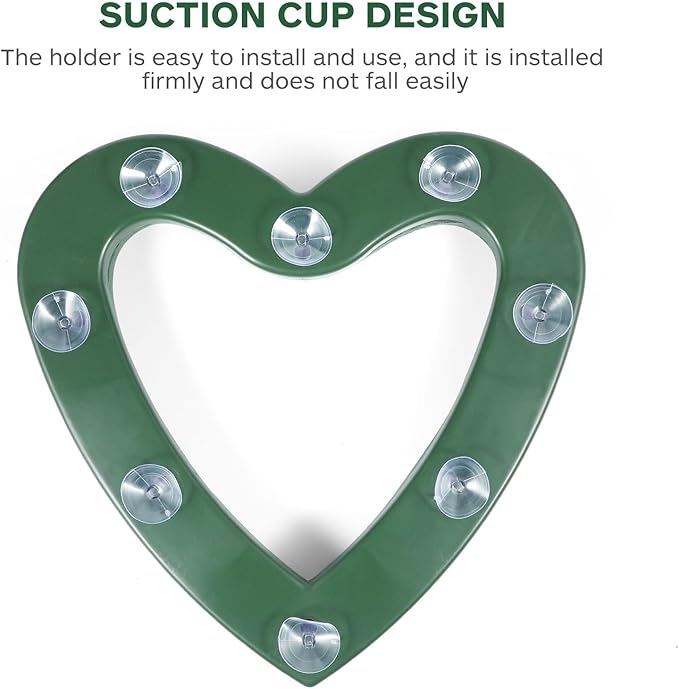 SHINEOFI Heart-Shaped Flower Foam Flower Arrangement Holder with Suction Cup Floral Foam Block for Fresh Floral Arrangement Stand for Wedding Car Decoration 15.74 Inch