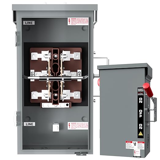 200A Manual Generator Transfer Switch,Heavy Duty 48000W General Double-Throw Safety Switch 120/240 Volt Transfer Switch for Home Generator Indoor & Outdoor