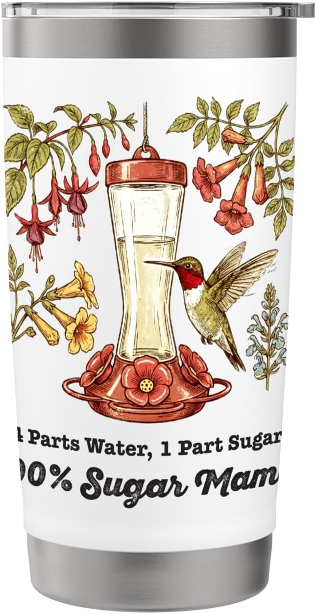 Hummingbird Backyard Bird Feeder Nectar Recipe Sugar Mama Stainless Steel Insulated Tumbler