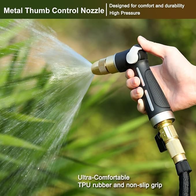 FANHAO Heavy Duty Fireman's Hose Nozzle+High Pressure Garden Hose Nozzle