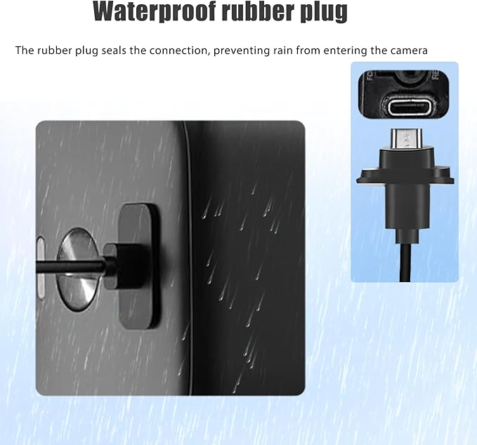 Solar Panel for Blink Outdoor Camera 4, 4W Solar Panel Compatible with Blink Outdoor 4 (4th Gen) Camera, USB-C Port，Waterproof Rubber Plug, 13.12ft Charging Cable and 360°Adjustable Mount 2 Pack
