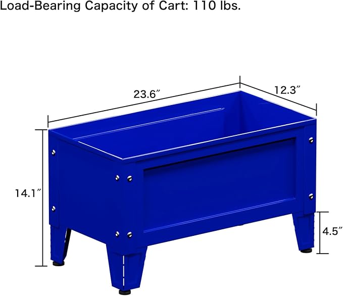 PROXRACER Elevated Metal Planter Box Stand Heavy Duty Raised Garden Bed for Vegetables Flowers Herbs Indoor Outdoor Use, Deep Blue