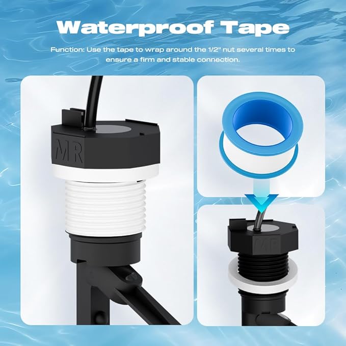 Flow Switch, GLX-FLO-RP for Hayward Goldline Aquarite Salt System Pool Flow Sensor Suitable Hayward Salt Cell and Chlorine Generator with 15ft Cable Pool Flow Switch