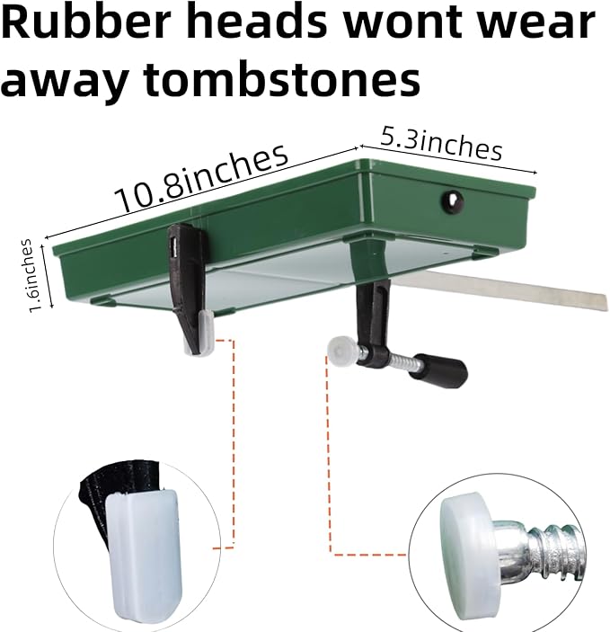 Cemetery Saddles,Graves Cemetery Headstone Saddle Holder, Suitable for 6 to 12 inch Gravestone Flower Stands, Used for Cemetery Decoration, Gravestone Saddle to Withstand high Winds