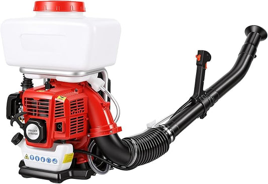 43cc Backpack Sprayer, Fogger Machine, Powder Duster, Adjustable Spray & Powder Modes, 3.7 Gallon Tank, Powerful Engine Pest Eliminator Outdoor Garden Farm Power Foggers for Outdoor (Red)