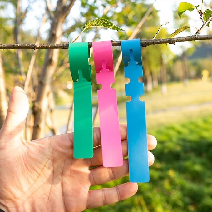 Foraineam 1000 PCS Plant Labels 5 Colors Wrap Around Hanging Tree Tags, Adjustable Plant Tags Markers Waterproof Nursery Garden Labels