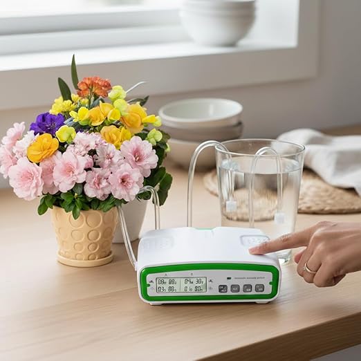 Automatic Watering Drip Irrigation Kit for 20 Plants with Dual Digital Programmable Water Timer, Indoor Automatic Watering System for Houseplants
