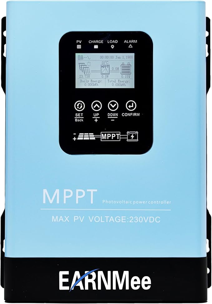 120A MPPT Solar Charge Controller,12V 24V 36V 48V 60V 72V 84V 96V Solar Battery Regulator PV Max 230V for Sealed Lead Acid Gel and Lithium Battery (120A)