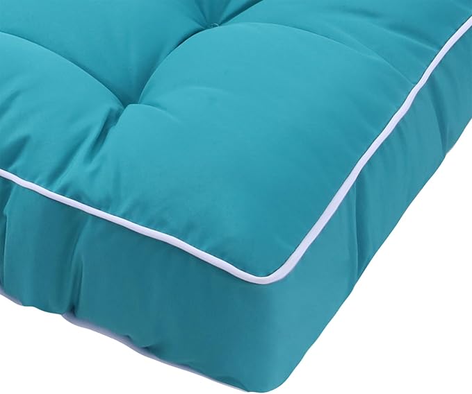 3 Seat 57 Inches Outdoor Porch Swing Cushions,Water-Resistant Tufted Patio Swing Replacement Cushions