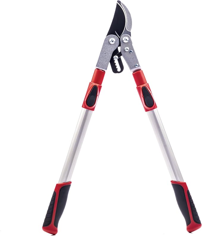 Radius Garden 37'' Ratcheting Bypass Lopper with Telescoping Handles – Powerful Cutting for Tough Branches