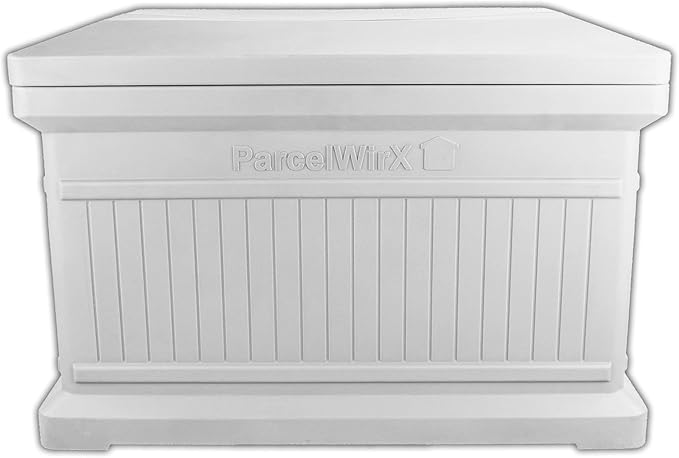 RTS Home Accents ParcelWirx Premium Horizontal Storage Cabinet/Package Delivery Box with Lift Off Lid, Slate Grey