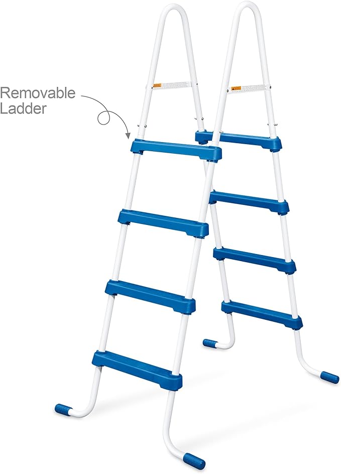 Funsicle 48" SureStep Pool Ladder, for Above Ground Swimming Pools, Blue & White