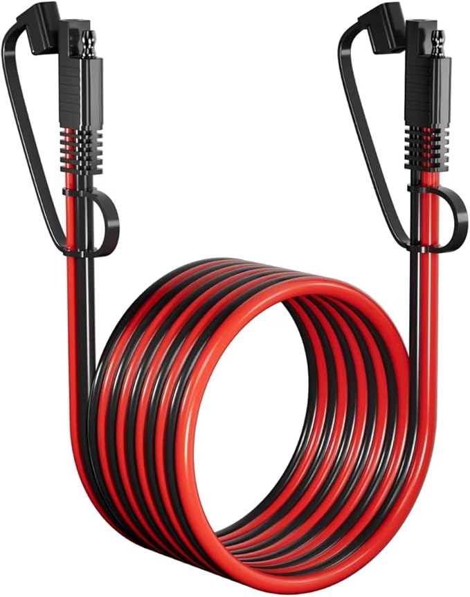 SAE Extension Cable 12AWG, SNLLMZI SAE to SAE Extension Cord DC Power Automotive Extension Cable for Solar Panels,Cars, RVs,Trucks,Boats, etc (10FT)