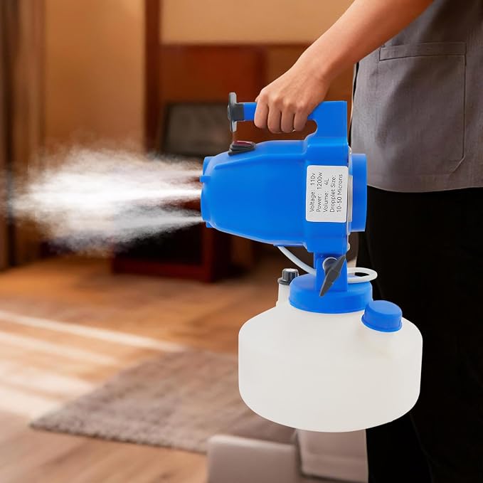 4L (1.06 Gallon) Electric ULV Portable Fogger Sprayer Machine Cold Fogger Machine Spraying Distance 26.25ft for Home,Hotel,Church,School,Yard