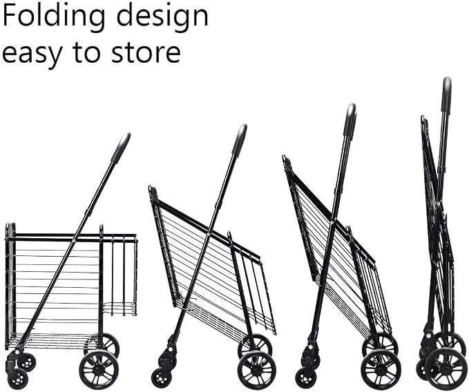 ReunionG Outdoor Utility Cart Wagon, Black, 12" x 12" x 12"