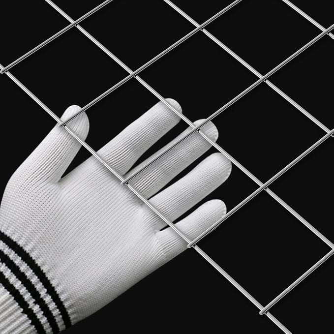AMAGABELI GARDEN & HOME Hardware Cloth 48inch x 50ft 2inch Galvanized Before Welding Square Openings Wire Mesh Fence Roll for Vegetables Garden Netting Chicken Coop Animal Enclosure