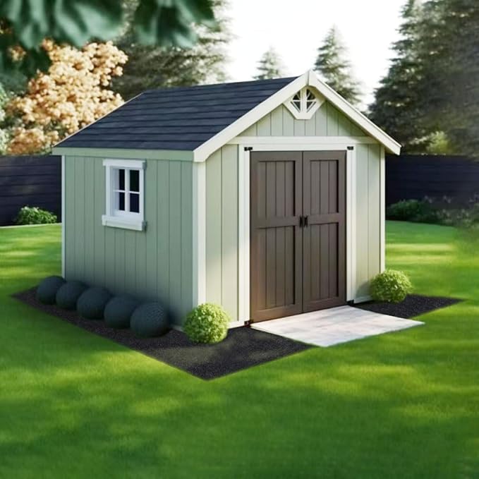 10 x 10 FT Outdoor Storage Shed Mat, Waterproof Storage Shed Flooring Mat, Anti-Slip Patio Furniture Floor Scratch Prevention Mat, Dustproof Outdoor Carport Mat