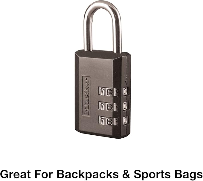 Greesum 31 Gallon Dark Grey Resin Deck Box for Patio Furniture Storage and Master Lock 1 Black Combination Padlock