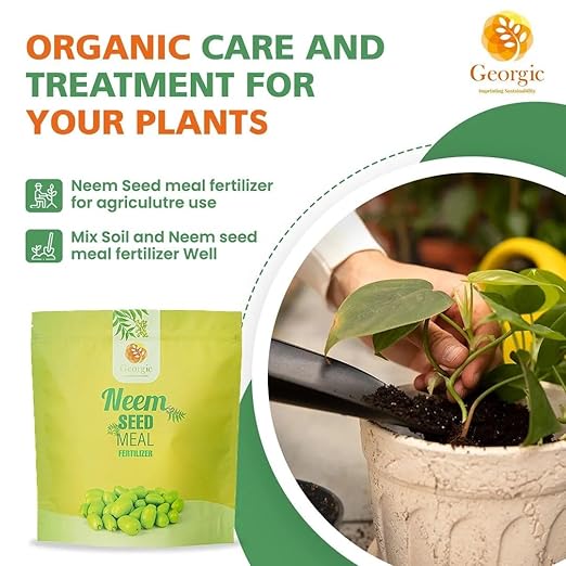 Premium Neem Seed Meal - All Natural Fertilizer for Gardening and Soil Amendment - Protect Your Garden with Organic Neem Cake Fertilizer (3 LB)