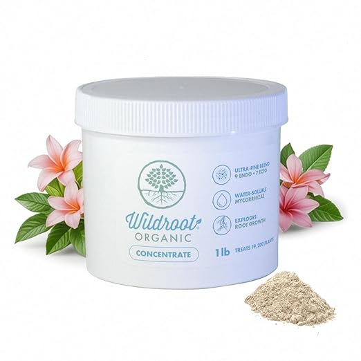 Mycorrhizae 16 Species Inoculant (1 lb) Improves Drought Tolerance + Saves Precious Water + Fertilizer, Root Stimulator • Explodes Root Growth [1 lb Treats 19,200 (4 inch) Plants]