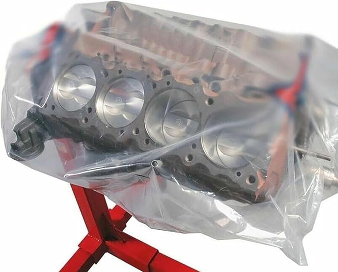10 Pack Clear Engine Bag Covers – 39" x 47" Heavy-Duty Dustproof Storage Bags for Engine Protection, Attic & Basement Organization