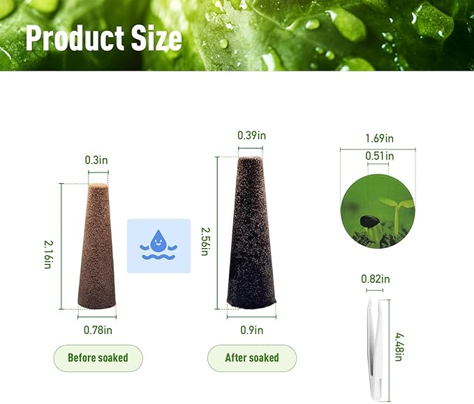 60 pcs Hydroponic Grow Sponges Seed Pods Replacement, Compatible with AeroGarden iDOO and Most Hydroponic Systems. Rapid Rooting Nursery Sponges.