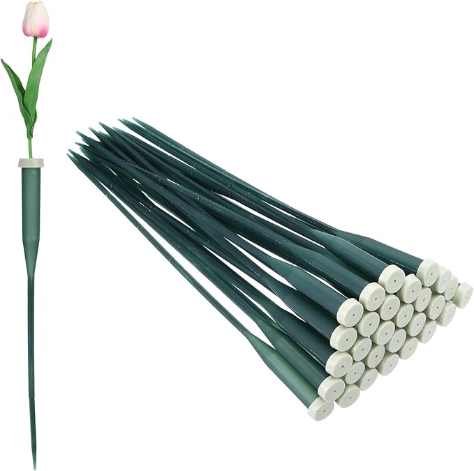 MECCANIXITY 90 Pcs Floral Water Tubes, 12 Inch Flower Water Tubes Floral Vials with Pick and Caps for Plants Stem Fresh Flowers Arrangement Decor Florist Supplies, Dark Green/Light Green Grey