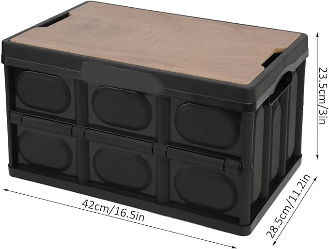 30L Outdoor Multifunctional Storage Box, Camping Storage Containers, All Weather Outdoor Storage Boxes for Providing Versatility for Outdoor Activities(Black)