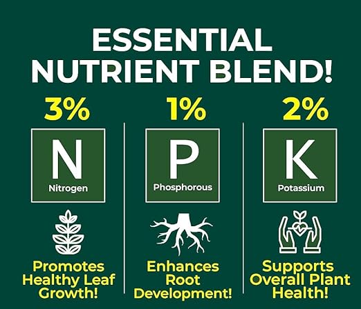 Premium Liquid Citrus Tree Plant Fertilizer - 3-1-2 Concentrate for Indoor Plants and Flowers by Gardenera | Organic Plant Food for Citrus Trees - 8oz