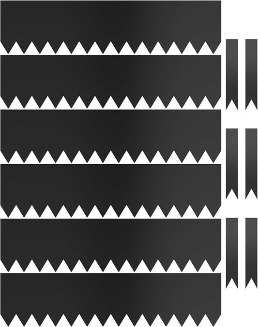 20ft Black Metal Landscape Edging 8 in Steel Garden Border No Dig Hammer in Lawn Edging Kit with 6 Panels and 6 Clamps for Yard Flower Bed Pathway