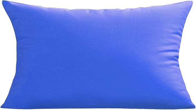 VAKADO 12x20 Outdoor Waterproof Throw Pillow Covers Set of 2 Decorative Turquoise Outside Patio Furniture Cushion Cases Decor for Garden Bench Porch Couch Tent,Blue Turquoise