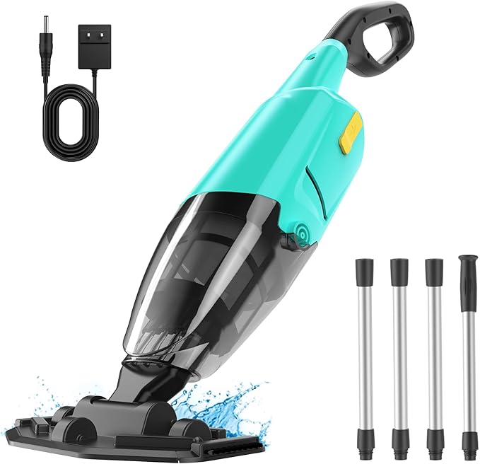 Handheld Pool Vacuum for Inground Pools,Pool Cleaner with Powerful Suction up to 15 gallons/min, Ideal for Leaves and Debris，Pool Vacuum Head for Pools Above Ground and Hot Tubs