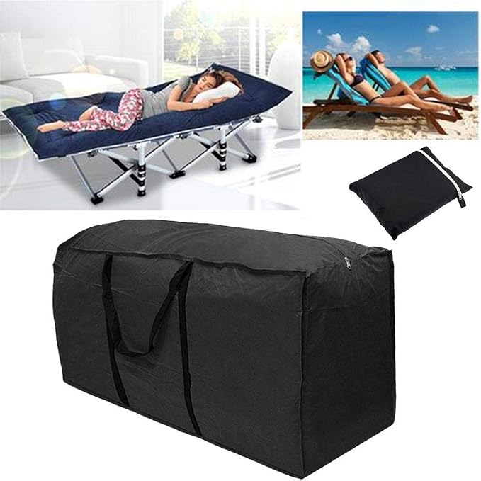2 Pack Patio Furniture Storage Bag Extra Large Protective Cushion Bag with Zipper and Handles,Waterproof Cushion Storage Bags for Patio Furniture Christmas 68 inch L x 30 inch W x 20 inch H (2)