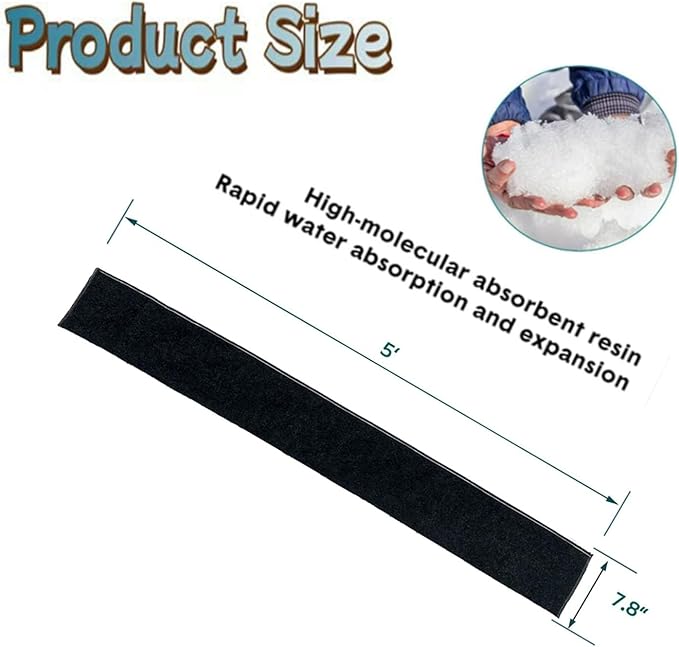 4 Pcs Water Activated Flood Barriers 60 x 6 Inch Flood Barriers for Home Sandless Sand Bags