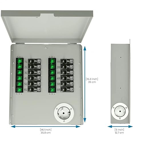 Nature's Generator Transfer Switch 12 Circuits 120/240V 50A Power Transfer Kit with Transfer Switch Flush Mount (Indoor)