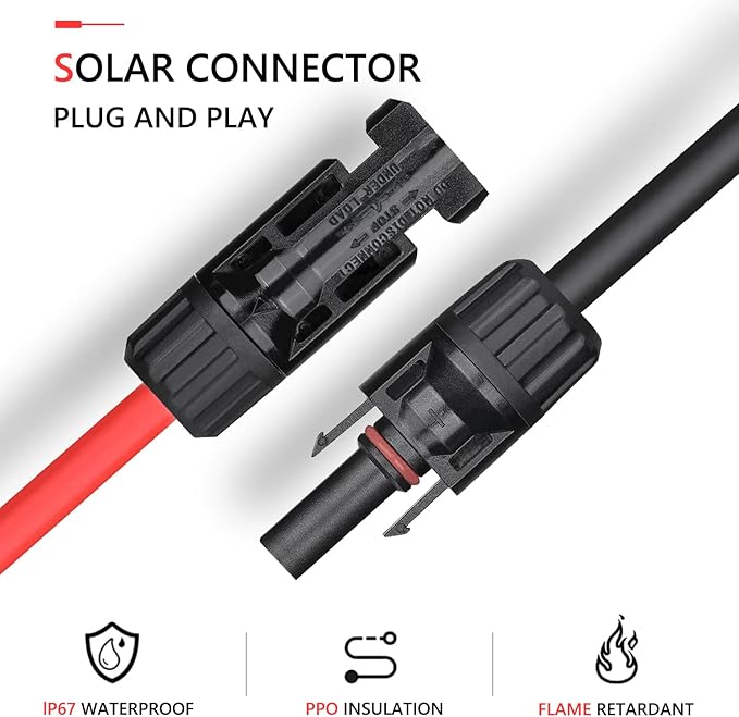 Solar Crimping Tool for Solar Panel Cable with 12 Pairs Solar Connectors, 1PCS Solar Crimper, 2 PCS Spanner Wrench, Crimper Tool for 2.5/4/6mm² Solar PV Wire