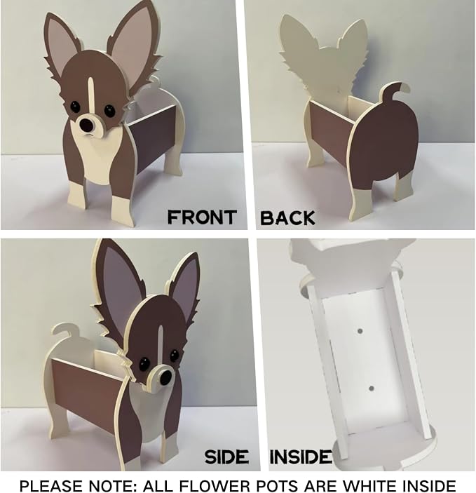 Siberian Husky Dog Planter Plant Pots,Cute Large Dog Flower Planter,Gifts for Pet Lovers,Unique Animal Plant Pots,Office,Indoor Outdoor Garden Decor(9.84 * 8.97 * 17in)